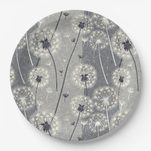 Assiettes En Carton Dandelion monochrome moderne