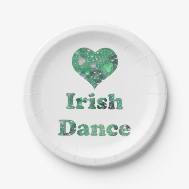 Assiettes En Carton Danse d'Irlandais d'amour (Devant)