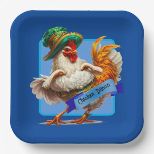 Assiettes En Carton Danse du poulet d'Oktoberfest