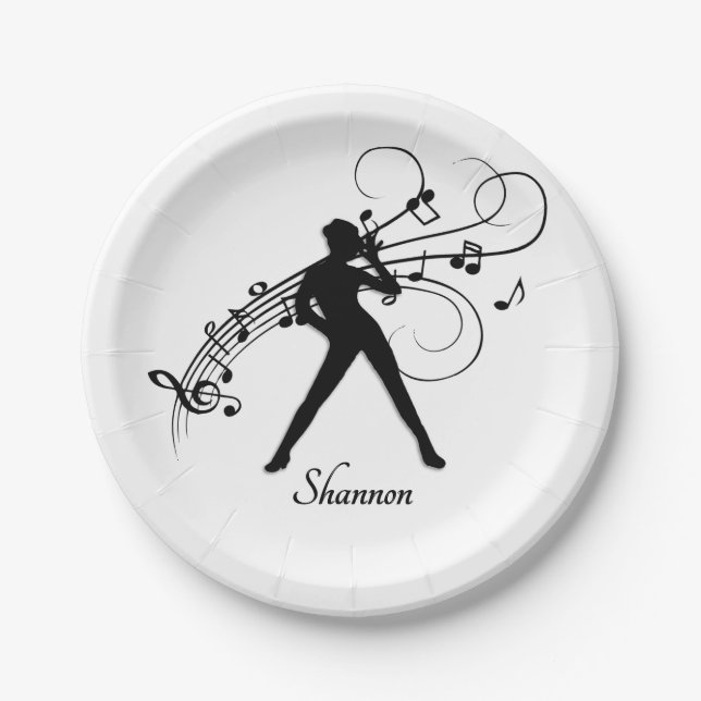 Assiettes En Carton Danse moderne (Devant)