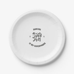 Assiettes En Carton Danser est ma superpuissance