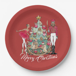 Assiettes En Carton Danseur classique Christma de casse-noix