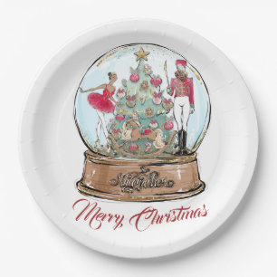 Assiettes En Carton Danseur classique Christma de casse-noix