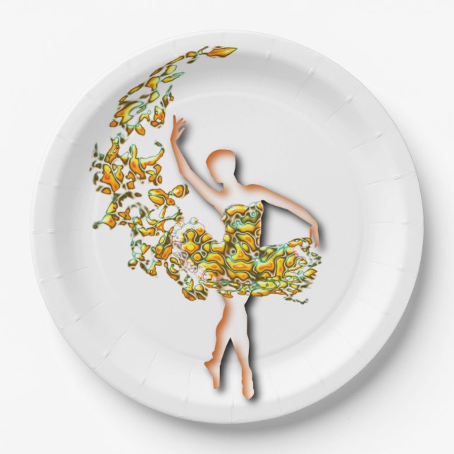 Assiettes En Carton Danseur de Ballerina (Devant)