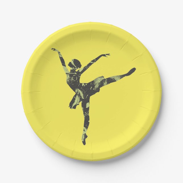 Assiettes En Carton Danseur de ballet moderne danse moderne (Devant)