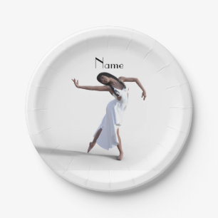 Assiettes En Carton Danseuse blanche Thunder_Cove