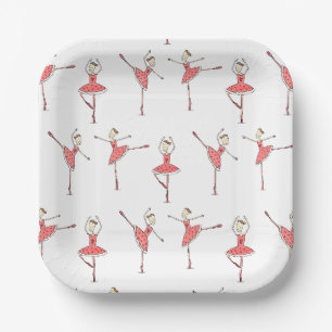 Assiettes En Carton Danseuse de ballet Ballerine
