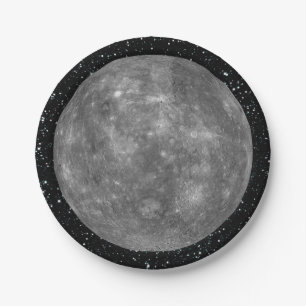Assiettes En Carton ~ d'arrière - plan d'étoile de MERCURY de PLANÈTE