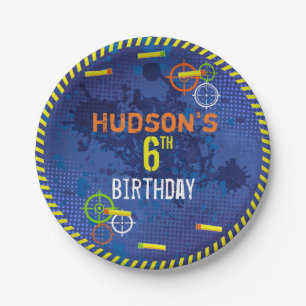 Assiettes En Carton Dart Anniversaire Guerre de nourriture