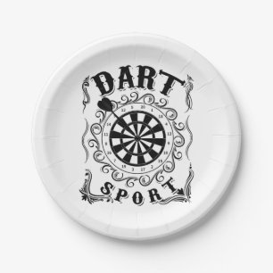 Assiettes En Carton Dart est mon sport