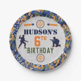 Assiettes En Carton Dart fête d'anniversaire Militaire Camo Soldats no