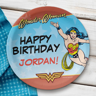 Assiettes En Carton DC Comics   Wonder Woman Birthday