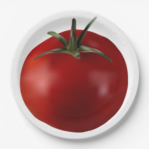 Assiettes En Carton Déchirer les plaques de papier tomate