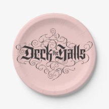 Deck Halls Moderne Noir rose