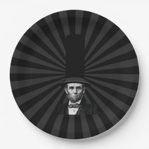 Assiettes En Carton Déclaration de mode présidentielle d'Abraham