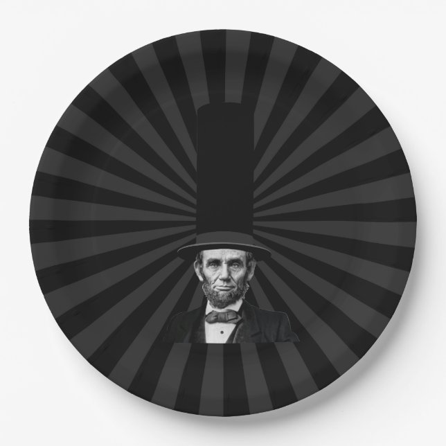 Assiettes En Carton Déclaration de mode présidentielle d'Abraham (Devant)