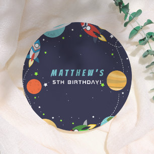 Assiettes En Carton Décollage ! Fête d'anniversaire dans l'espace