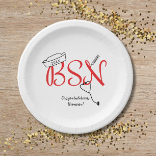 Assiettes En Carton Décor du dîner d'une infirmière BSN