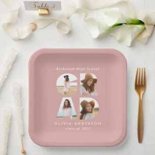 Assiettes En Carton Décor moderne moderne et élégant multi-photo gris 