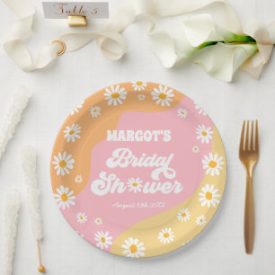 Assiettes En Carton Décorations de Fête des mariées de la marguerite d
