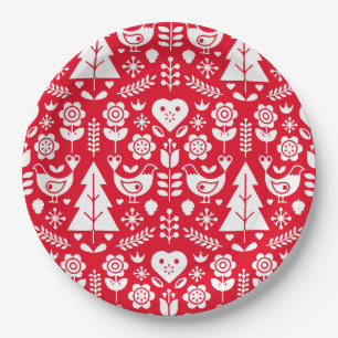 Assiettes En Carton Décorations de Noël scandinave nordique