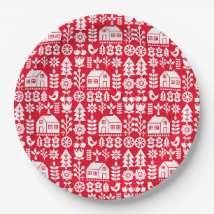 Assiettes En Carton Décorations de Noël scandinave nordique