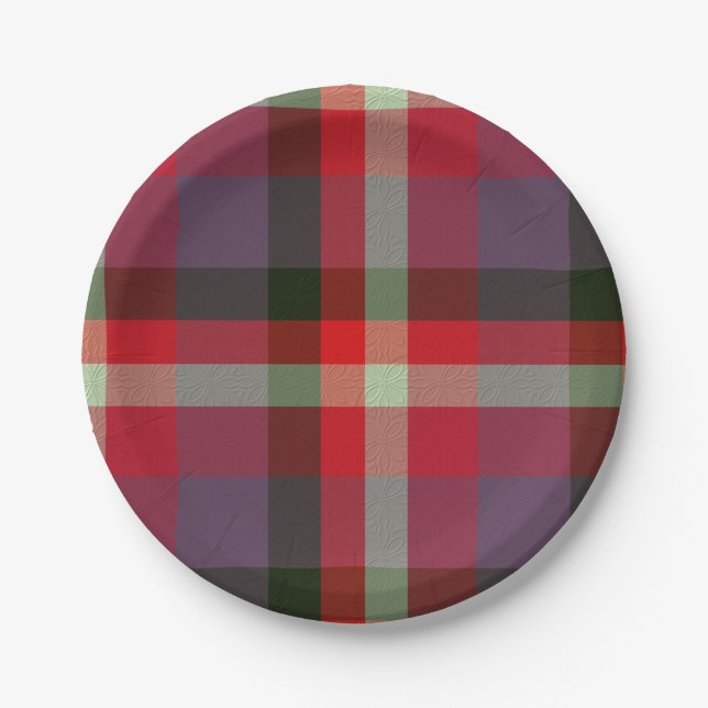 Assiettes En Carton  Decorative Plaid (Devant)