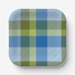 Assiettes En Carton  Decorative Plaid