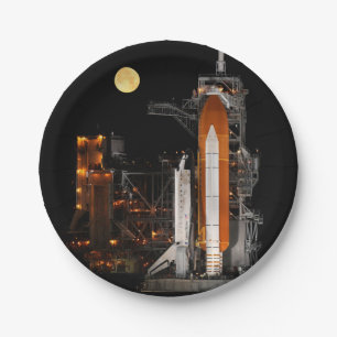 Assiettes En Carton Découverte de navette spatiale et lune