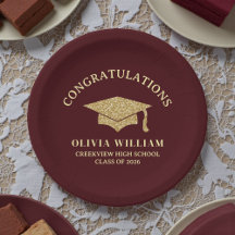 Deep Burgundy Class Of 2026 Graduation Party
