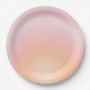 Assiettes En Carton Dégradé Fuzz Peach