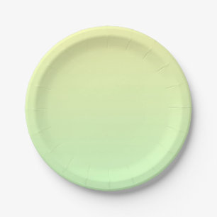 Assiettes En Carton Dégradé jaune et vert