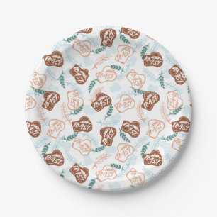 Assiettes En Carton Délicieux Motif de pain de blé