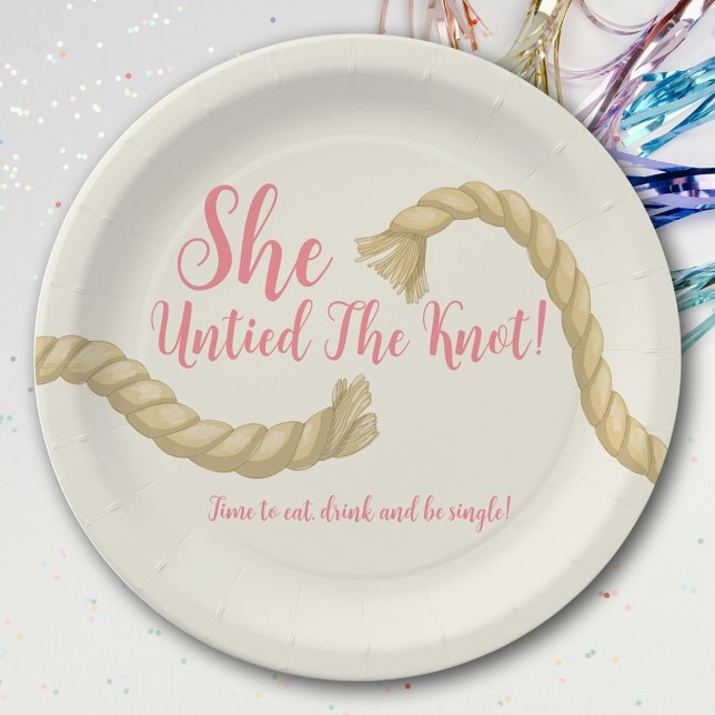 Assiettes En Carton Délier Le Parti Du Divorce De Noeud (Créateur téléchargé)