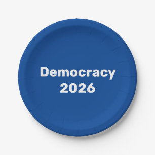 Assiettes En Carton Démocratie 2026 Élection de mi-mandat
