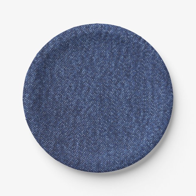 Assiettes En Carton Denim Look (Devant)