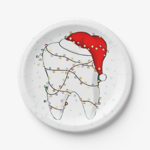 Assiettes En Carton Dental Christmas Dunny Dentist Holiday