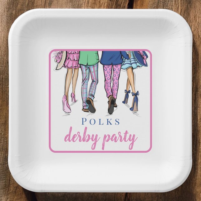 Assiettes En Carton Derby Party Horse Racing Mode Preppy Custom (Créateur téléchargé)