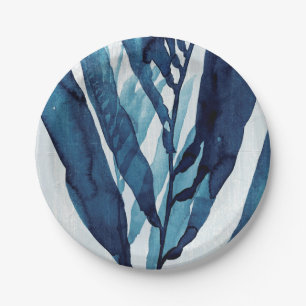Assiettes En Carton Dérive bleue I