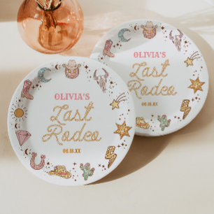 Assiettes En Carton Dernière Disco Cowgirl Rodeo Enterrement de Vie de