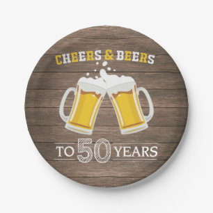 Assiettes En Carton Des bières et des bières rustiques à une plaque