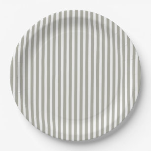 Assiettes En Carton Des taches de cabane grise et blanche