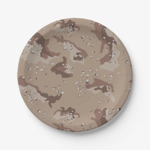 Assiettes En Carton Desert Camo