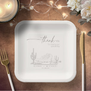 Assiettes En Carton Desert Vibes Mariage Merci Paysage ID1019