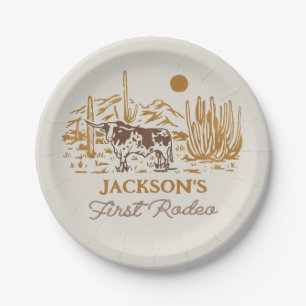 Assiettes En Carton Desert Western Cowboy Plaques de papier d'annivers