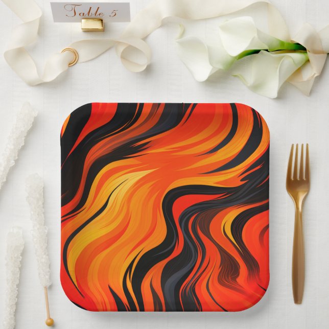 Assiettes En Carton Design artistique (Mariage)
