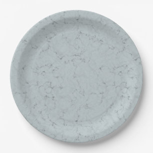 Assiettes En Carton Design élégant en marbre bleu foncé gris