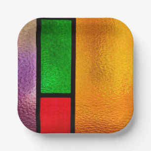 Assiettes En Carton Design en verre coloré