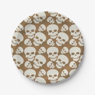 Assiettes En Carton Design Motif graphique crâne