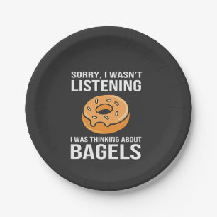 Assiettes En Carton Désolé de penser à Bagels Jewish Hanoukka